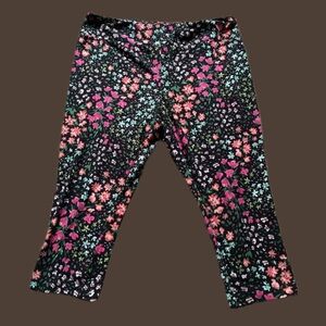 Terra & Sky Floral Print Capri Leggings